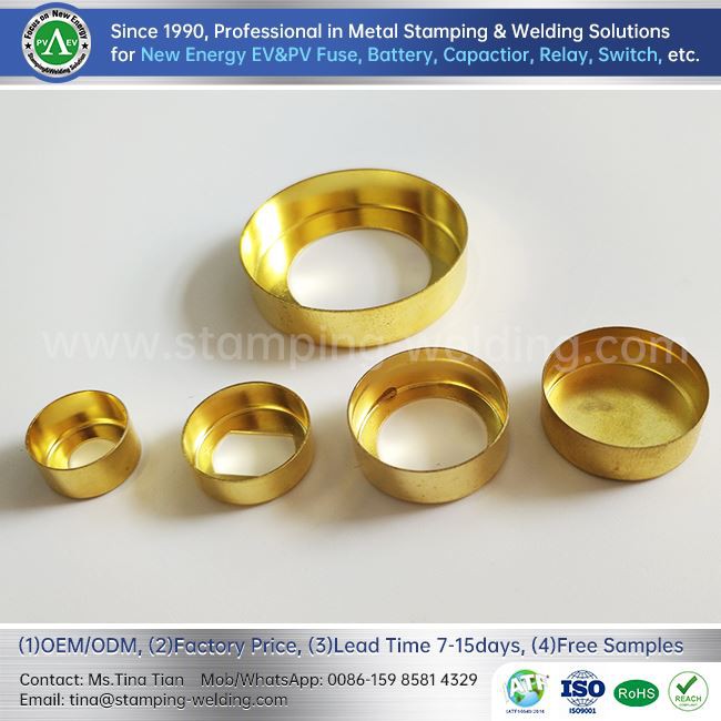 Brass Tube End Cap For EV Fuse