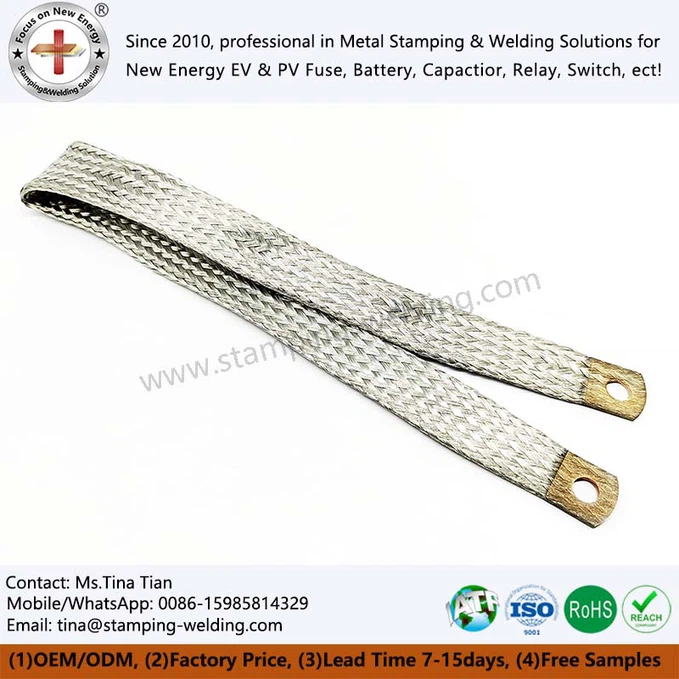 Copper Braided Busbar for Power Distribution Copper Braided Busbar for Power Distribution