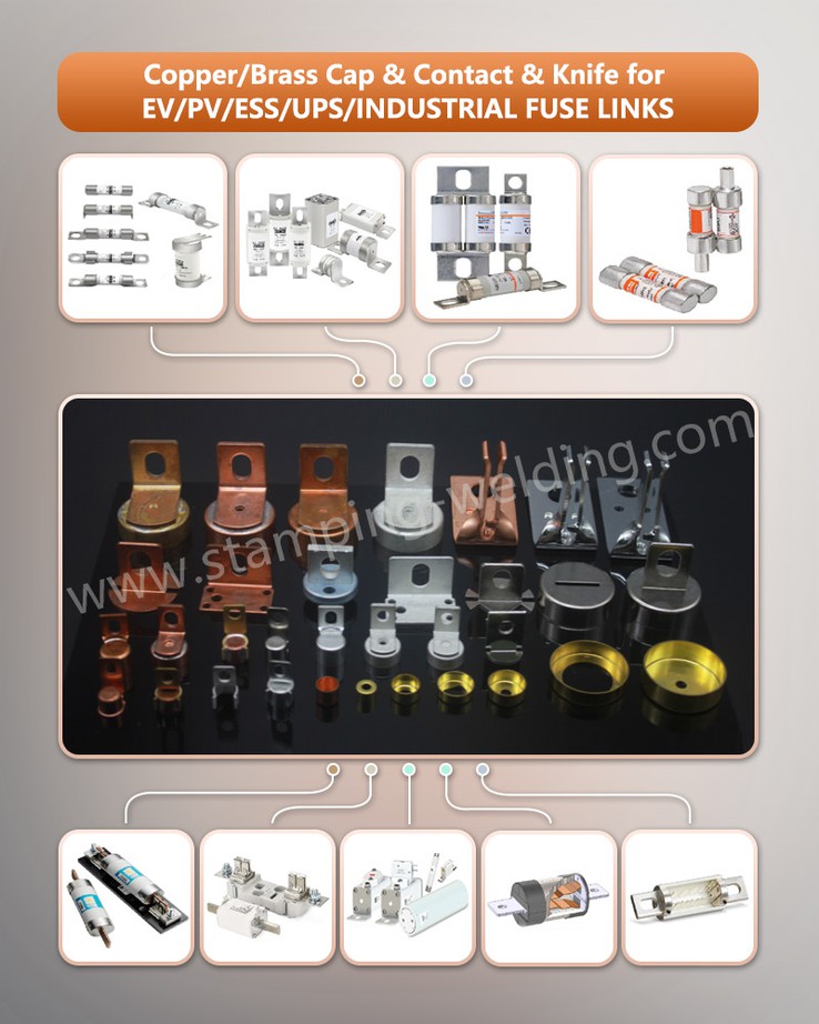 CopperBrass Cap Contact Knife for EVPVESSUPSINDUSTRIAL FUSE LINKS CopperBrass Cap Contact Knife for EVPVESSUPSINDUSTRIAL FUSE LINKS